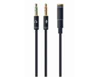 Gembird Adapter audio 4PIN do 2x3.5mm mini Jack męski, czarny - 1351661 - zdjęcie 1